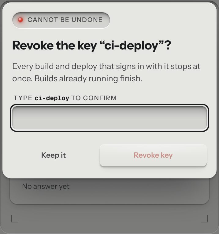 Alert dialog, at a phone's size
