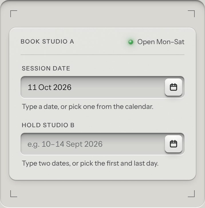 Date picker, at a phone's size