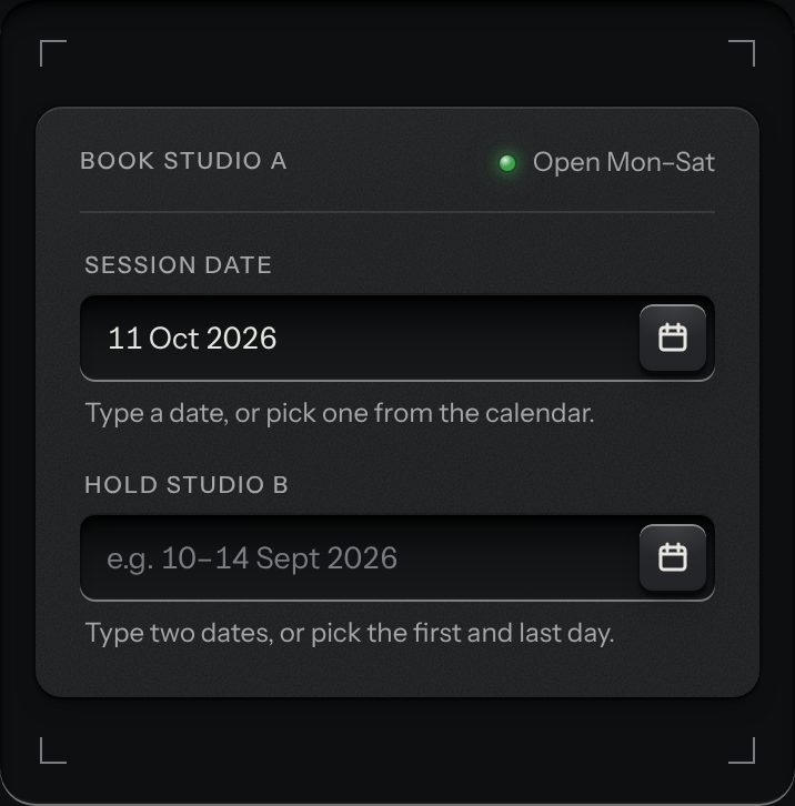 Date picker, at a phone's size