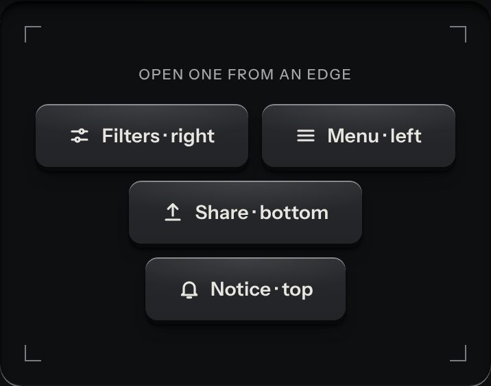 Drawer, at a phone's size