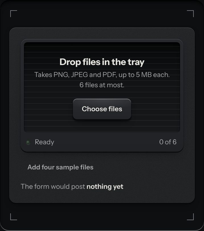 Drop zone, at a phone's size