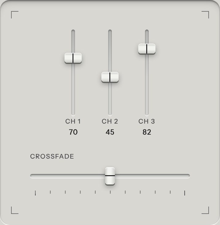 Fader, at a phone's size