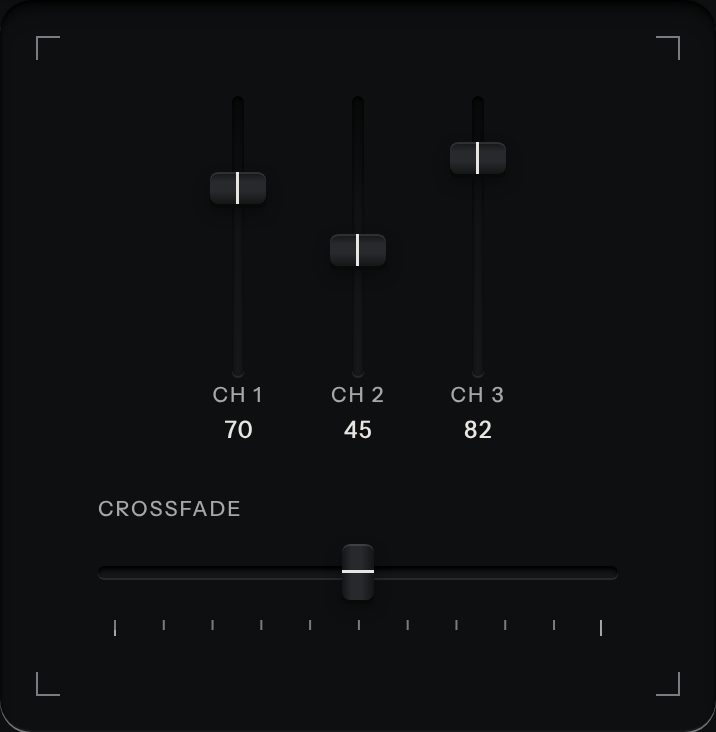 Fader, at a phone's size