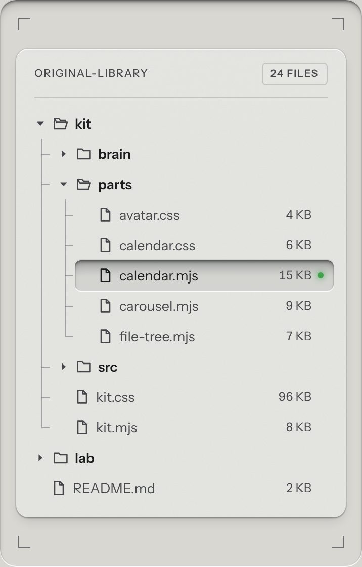 File tree, at a phone's size