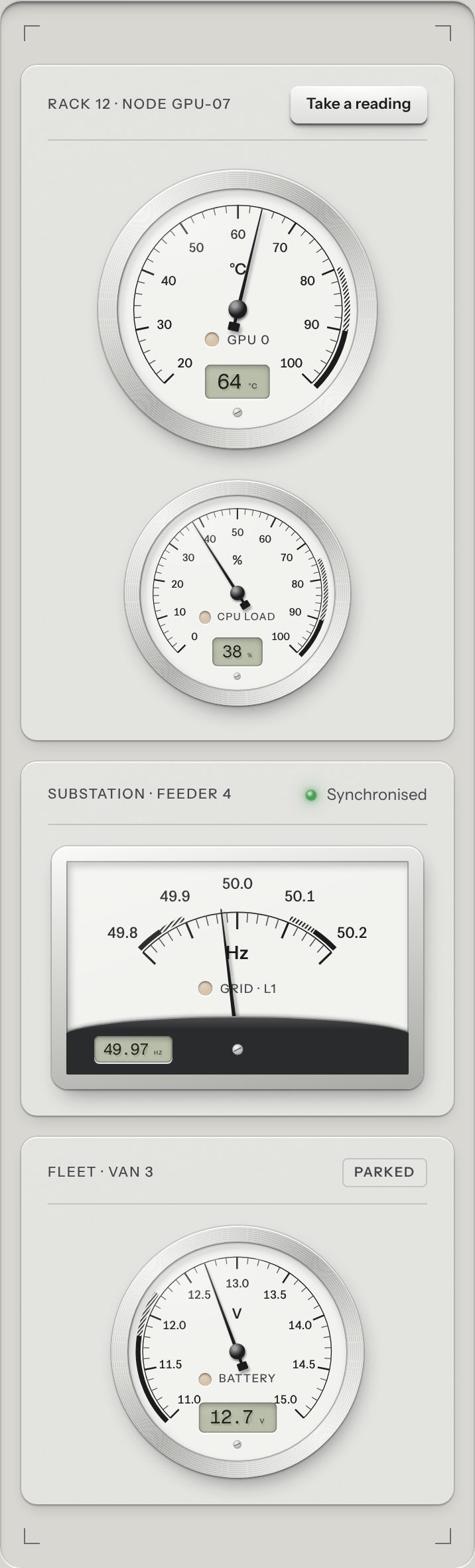 Needle gauge, at a phone's size
