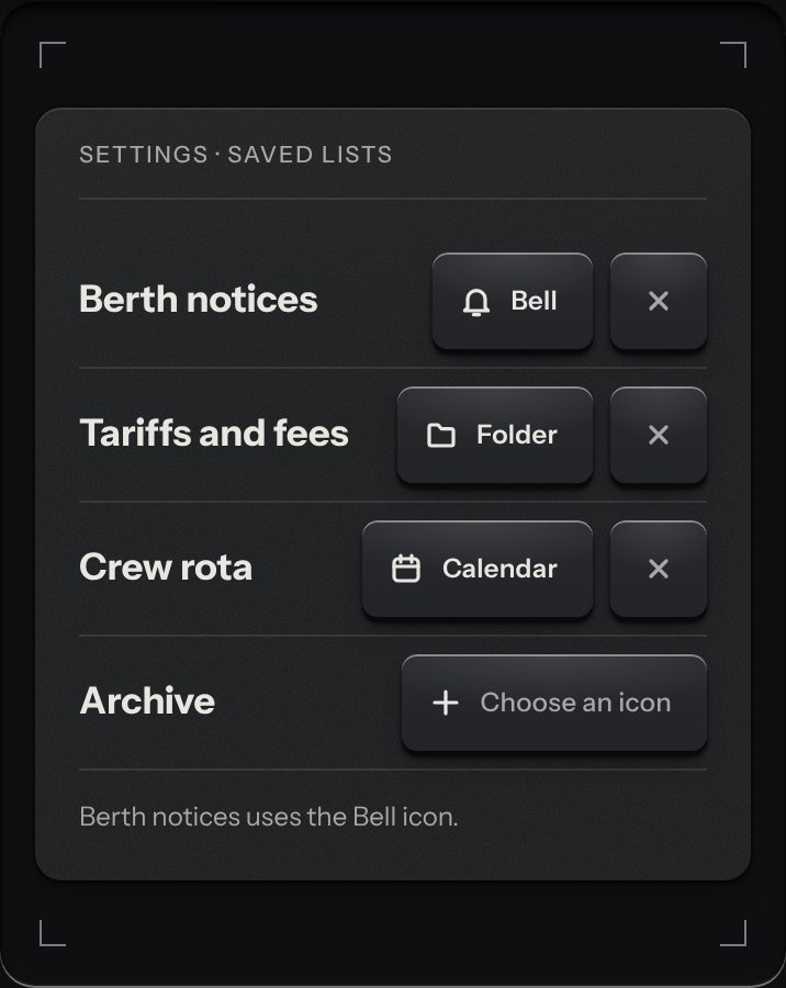 Icon picker, at a phone's size