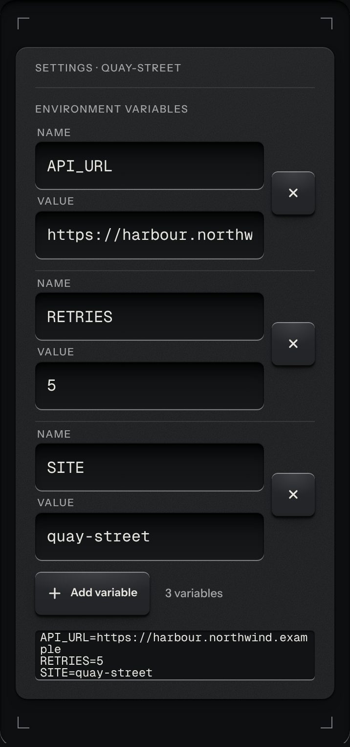 Key-value editor, at a phone's size