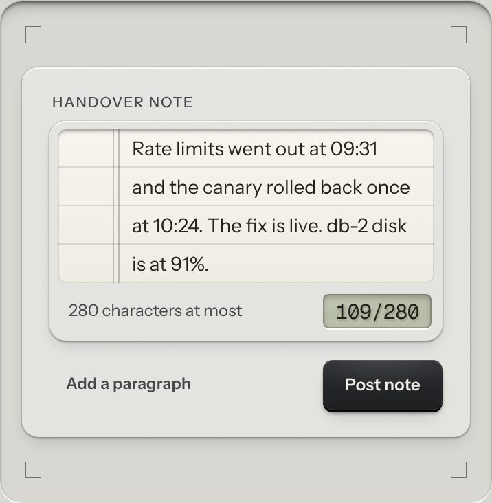 Log pad, at a phone's size
