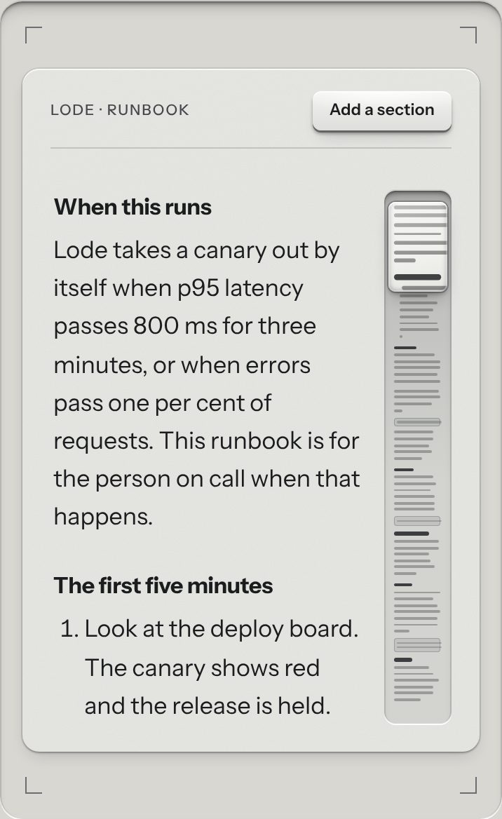 Loupe scroll, at a phone's size