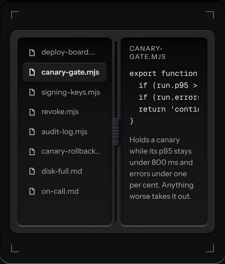 Split panes, at a phone's size