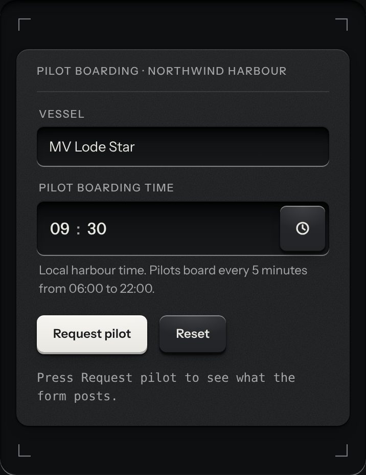 Time field, at a phone's size