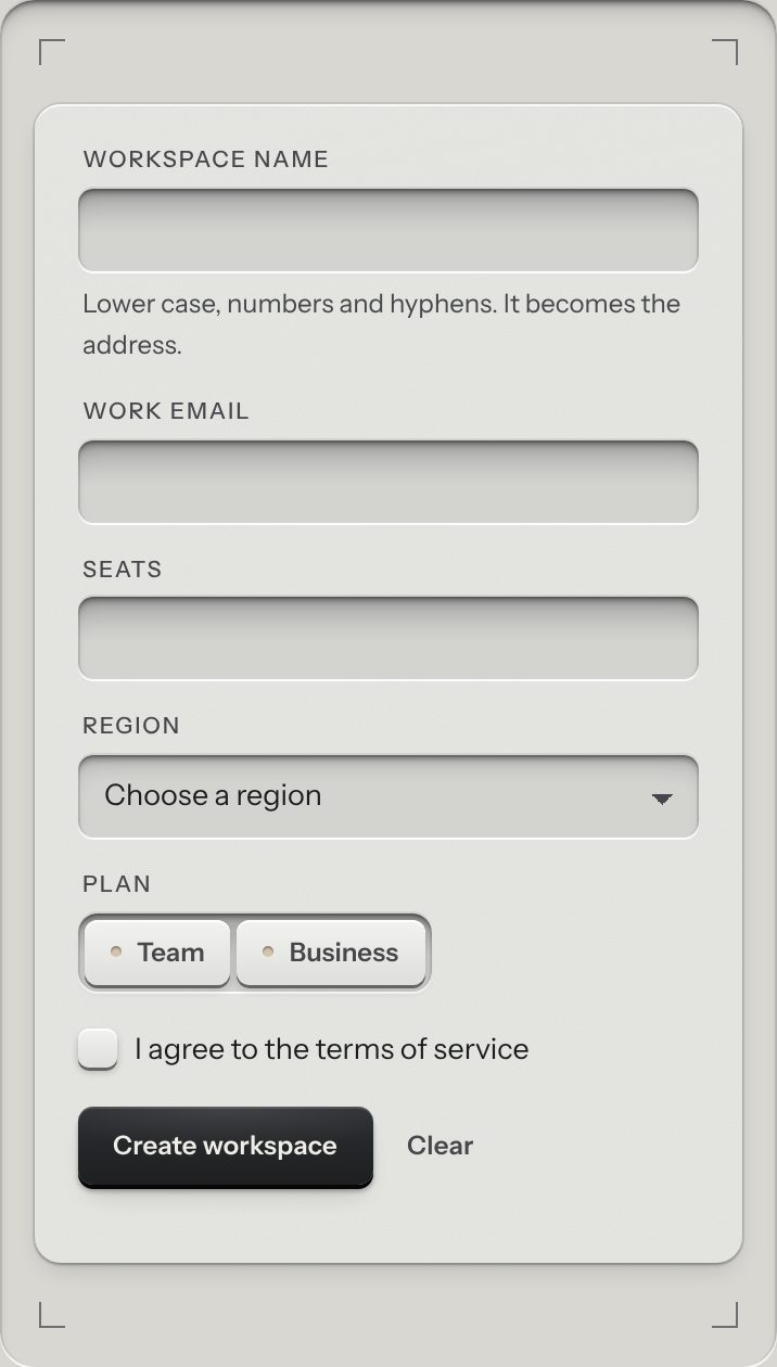 Form validation, at a phone's size