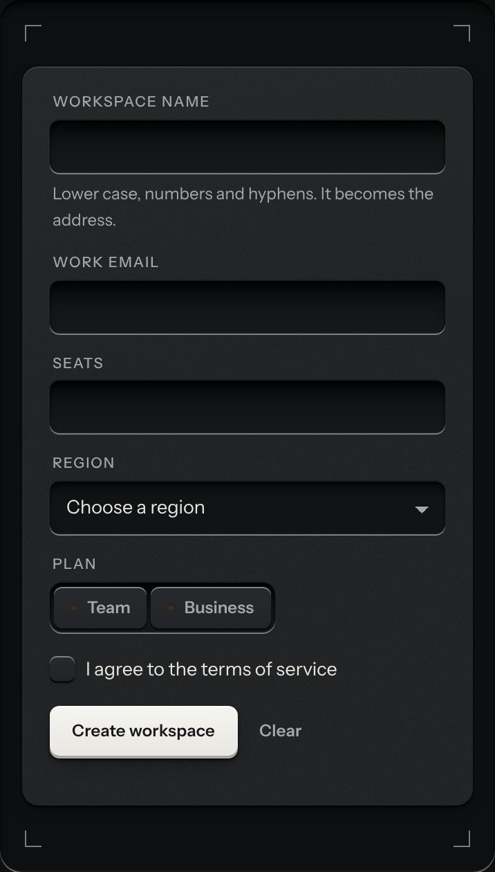 Form validation, at a phone's size