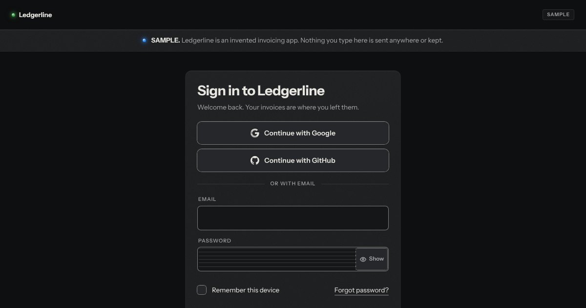 Account pages · Porter, in the Graphite finish